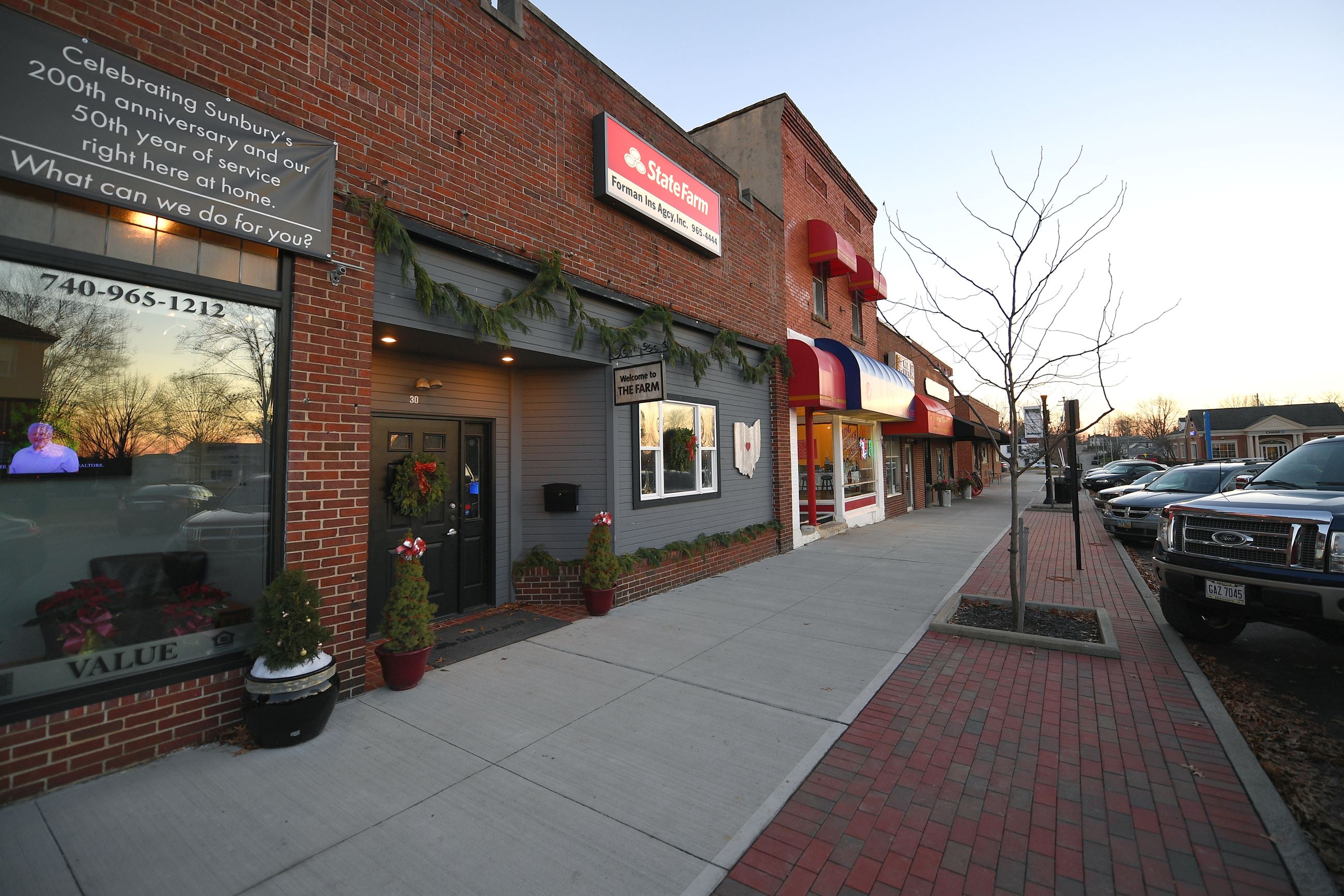 Photo of a street in downtown Sunbury